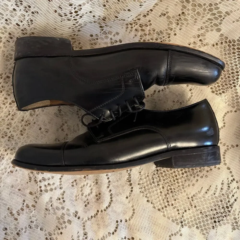 Bostonian Classics Men's US 10 M Black Leather Cap Toe Oxford Dress Shoes